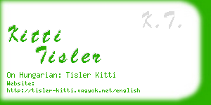 kitti tisler business card